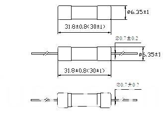 Ceramic Tube Fuse Time-Lag 6.3X30 mm